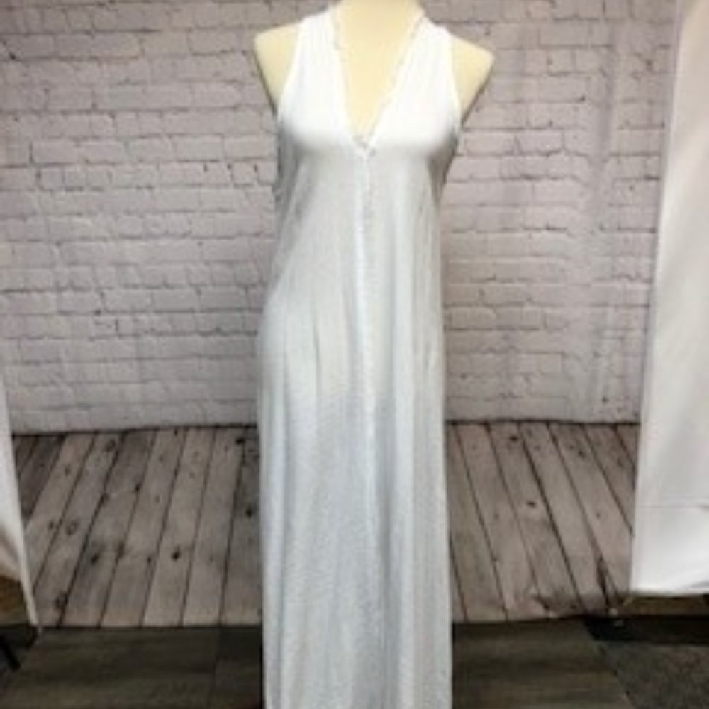 Snappy Turtle-White long linen beach dress
